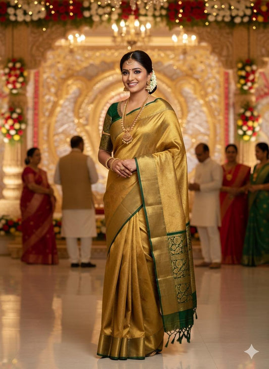 Levender Kanchi Semi Pattu Saree